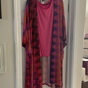 IMAN Pink and Multicolor Kimono